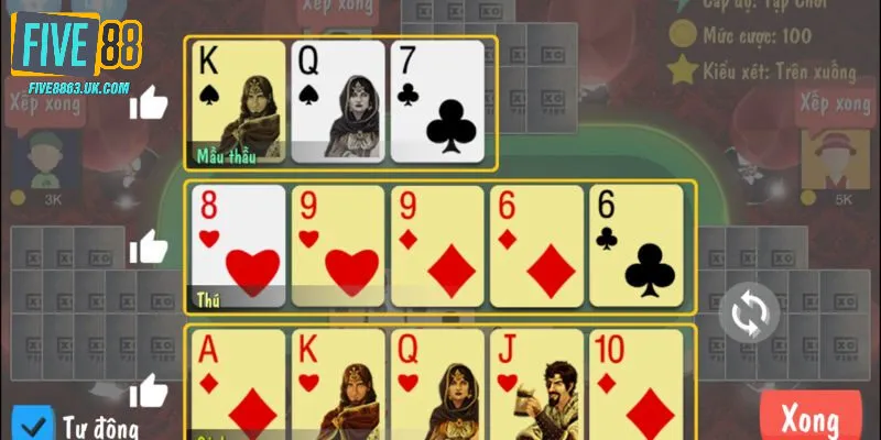 Mậu Binh là game bài Five88 thu hút được rất nhiều người chơi